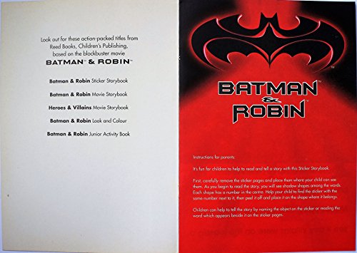 BATMAN & ROBIN - MOVIE STICKER STORYBOOK [paperback] BOB KANE [Jan 01, 1997] …
