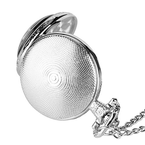 Marvels The Black Panther Silver Novelty Pocket Watch/Necklace On 80cm Chain Quartz Watch …