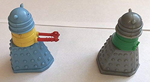 Vintage 1965 Dr Doctor Who & The Daleks Set Of 2 Dalek Swapits By Cherilea Toys 2 1/2 Inches Tall Sold Exclusively By Woolworths In 1965 …