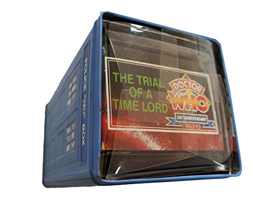 Vintage Dr Doctor Who The Trial Of A Time Lord Triple VHS Video Cassettes In A Limited Edition Collectable Tardis Tin - Shop Stock Room Find