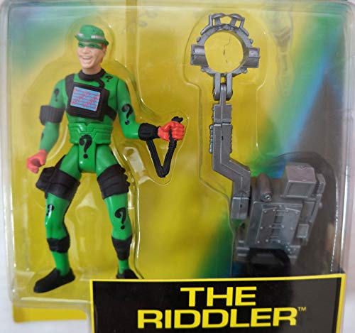Vintage Batman Forever - The Riddler Action Figure With Trapping Brain Drain Helmet - Brand New Factory Sealed Shop Stock Room Find