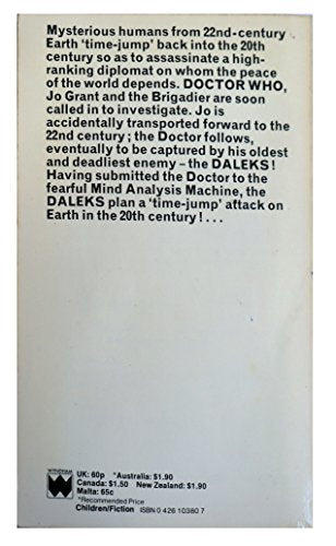 Doctor Who and the Day of the Daleks [paperback] Dicks, Terrance [Jan 01, 1974] …
