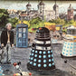 Vintage 1965 Dr Doctor Who And The Daleks Wooden Stand-Up Jigsaw Puzzle - Surrounded Complete With Stands And In The Original Box …