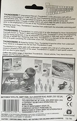 Gerry Andersons Thunderbirds Thunderbird 2 Pull Back Action Vehicle By Matchbox 1992 New On Card …