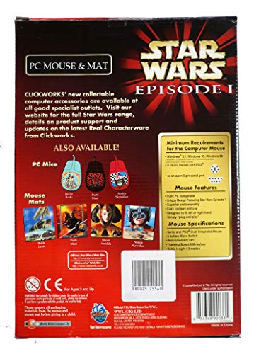 Star Wars Episode 1 The Phantom Menace Anakin Skywalker PC Mouse &amp; Mouse Mat Set - Brand New Shop Stock Room Find