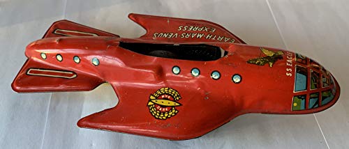 Vintage 1953 The Eagle Comics Dan Dare - SS Eagle - Earth - Mars - Venus Express Tin Plate Rocket Ship With Friction Motor …