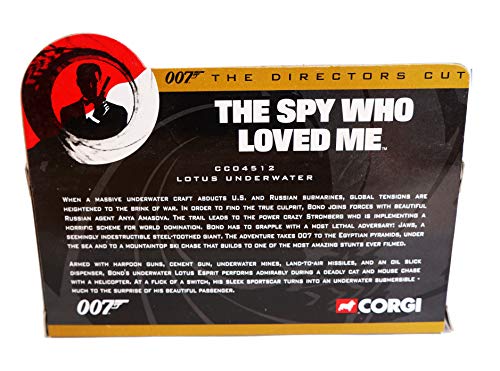 Vintage Corgi 2003 James Bond Directors Cut Lotus Esprit Underwater Submarine Car DieCast No. CC04512 as seen in the movie The Spy Who Loved Me - Brand New Shop Stock Room Find