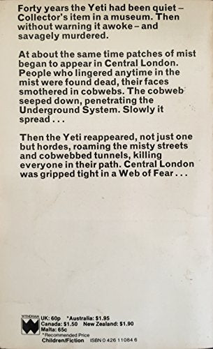 Doctor Who and the Web of Fear [paperback] TERRANCE DICKS [Jan 01, 1976] …