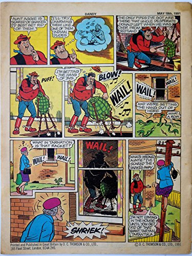 Vintage Rare The Dandy Weekly Comic Magazine No. 2582 Boys And Girls Comic Every Tuesday 18th Mayl 1991 By D C Thomson & Co …