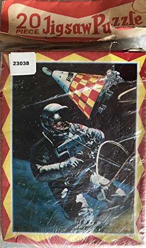 Vintage 1950's / 1960's Japan Made Space 20 Piece Jigsaw Puzzle Astronaut & Space Capsule No. 28038 - New In Sealed Packet - Shop Stock Room Find …