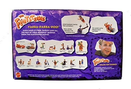 CRASH TEST BARNEY Load Him and Launch Him The Flintstones Action Figure Mattel