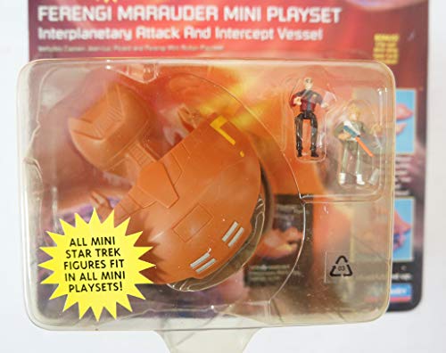 Star Trek Playmates Innerspace Series Ferengi Marauder Mini Playset Interplanetary Attack And Intercept Vessel With Two Mini Figures - Brand New Factory Sealed Shop Stock Room Find