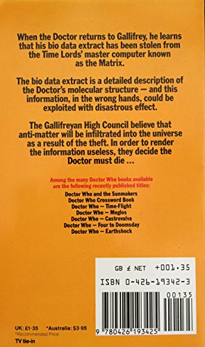 Doctor Who Arc of Infinity [paperback] Dicks, Terrance [Jan 01, 1983]