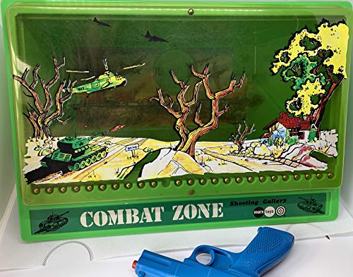 Vintage 1970's Louis Marx Toys - Combat Zone Shooting Gallery - Complete And Fully Working In The Original Box