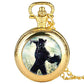 Marvels The Black Panther Gold Novelty Pocket Watch/Necklace On 80cm Chain Quartz Watch …