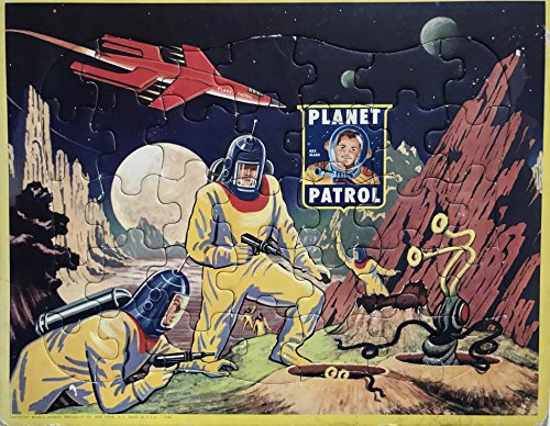 Planet Patrol Vintage 1952 Louis Marx Rex Mars Frame Tray Puzzle Investigating Alien Life …