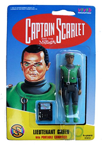 Vintage 1993 Gerry Andersons Captain Scarlet And The Mysterons Vivid Imaginations Lieutenant Green Action Figure - Brand New Factory Sealed Shop Stock Room Find.