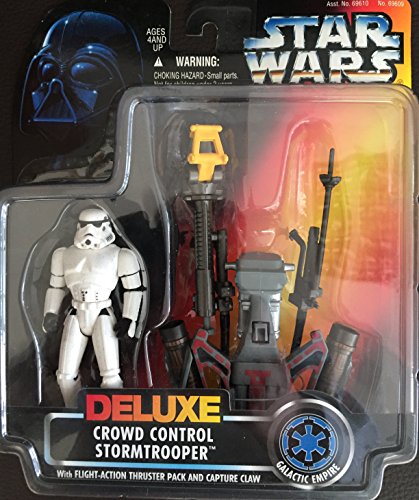 Vintage 1995 Star Wars Galactic Empire Deluxe Crowd Control Stormtrooper Action Figure