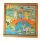 Vintage 1950's 25 Piece Wooden Jigsaw In Wooden Frame - Playing In The Park - Rare …