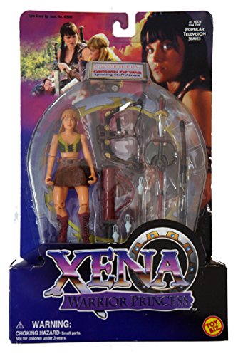 Vintage 1998 Xena Warrior Princess Gabrielle Orphan Of War With Spinning Staff Attack Action Figure - Brand New Factory Sealed Shop Stock Room Find