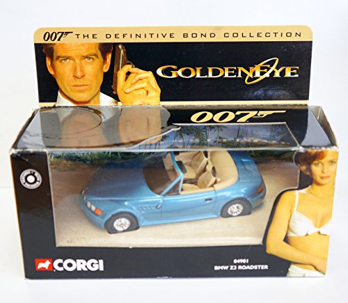 Vintage 2000 Corgi James Bond 007 Goldeneye - The Definitive Bond Collection - BMW Z3 Roadster 1:36 Scale Die-Cast Model Car Vehicle No. 04901 - Brand New Factory Sealed Shop Stock Room Find