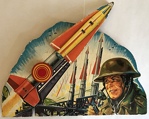 Vintage 1960's Cardboard Spring Loaded Missile Rocket Launcher - Fully Working …