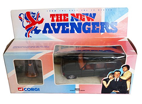 Vintage 2000 The New Avengers Corgi Original Steed's Range Rover 1:36 Scale Die Cast Replica with White Metal Hand Painted John Steed Figure - Brand New Shop Stock Room Find