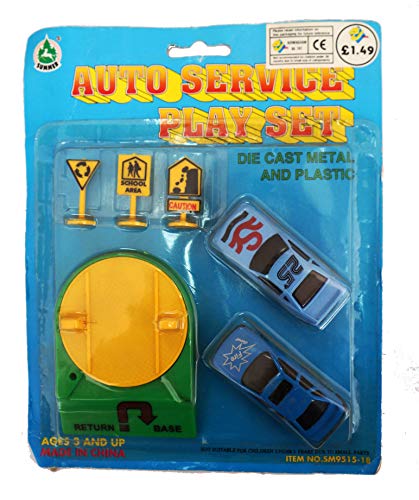 Auto Service Vintage 1980's Play Set Die Cast Metal And Plastic Vehicle 6 Piece Set Mint On Card - Shop Stock Room Find …