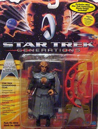 Vintage 1994 Playmates Star Trek Generations Lursa The Notorious Klingon Warrior And Eldest Daughter Of The House Of Duras Action Figure - Factory Sealed Shop Stock Room Find