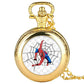 Marvel Spiderman In Web Gold Novelty Pocket Watch/Necklace On 80cm Chain Quartz Watch …