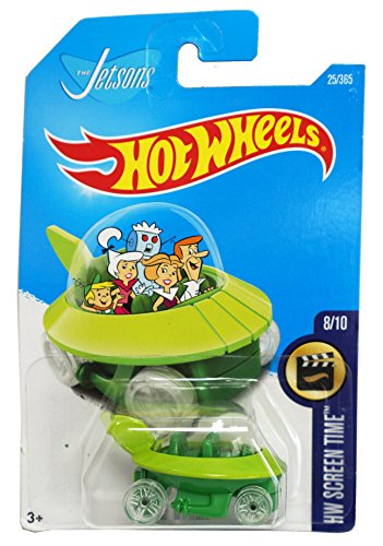 Mattel Hot Wheels 2015 HW Screen Time 8/10 No. 25/365 The Jetsons Capsule Air Car Die-Cast Replica Model Vehicle Brand New Factory Sealed Shop Stock Room Find