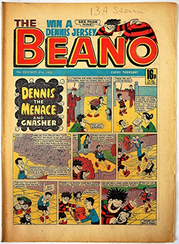 Vintage Rare The Beano Weekly Comic Magazine No. 2253 Boys And Girls Comic Every Thursday 21st September 1985 By D C Thomson & Co …
