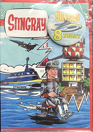 Vintage 1992 Gerry Andersons Stingray 8 Today Birthday Card And Envelope - Brand Shop Stock Room Find - Sealed In Packet …