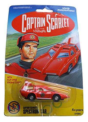 Vintage 1993 Gerry Andersons Captain Scarlet And The Mysterons Captain Scarlet's Spectrum Car Diecast Vehicle Model - Brand New Factory Sealed Shop Stock Room Find