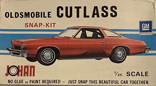 Vintage JoHan 1975 Oldsmobile Cutlass 1/25 Snap Model Kit No. CS-503 - Complete In The Original Box …