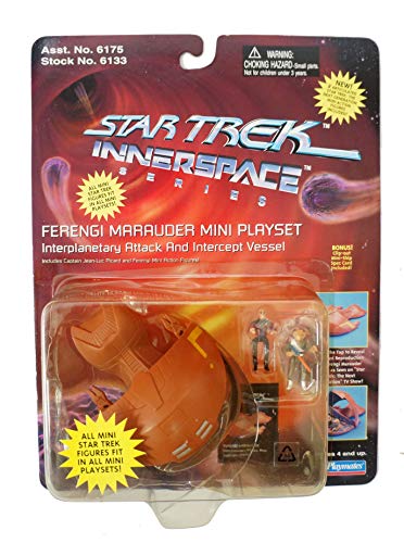 Star Trek Playmates Innerspace Series Ferengi Marauder Mini Playset Interplanetary Attack And Intercept Vessel With Two Mini Figures - Brand New Factory Sealed Shop Stock Room Find
