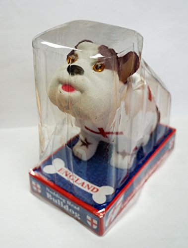 England Nodding Head Novelty Bulldog Toy - Brand New Shop Stock Room Find