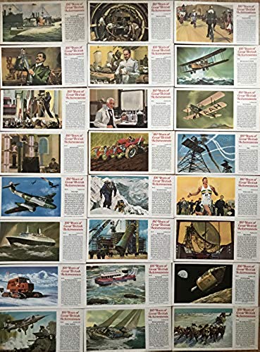 100 years Of Great British Achievements Vintage 1972 Ty-Phoo Tea Extra Large Cards A Series Of 24 - Full Set Of All 24 Extra Large Cards …