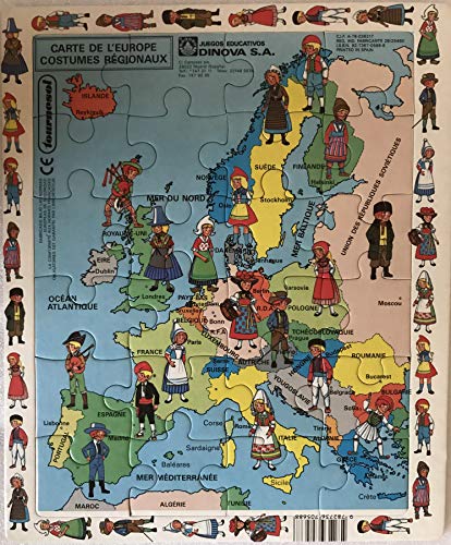 Frame Tray Jigsaw Puzzle Vintage Costumes Of Countries In Europe 24pc In Spanish Fantastic Condition Shop Stock Room Find …