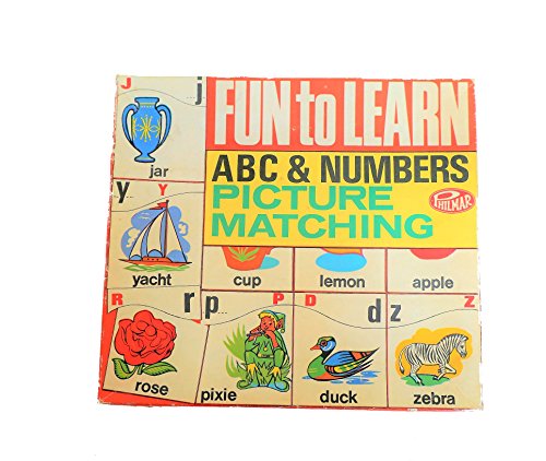 Vintage 1960's Fun To Learn ABC & Numbers Picture Matching Complete In The Original Box