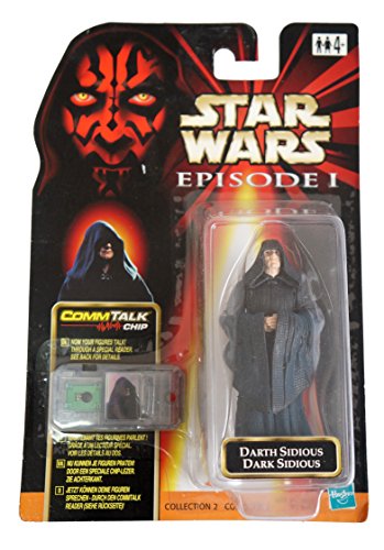 Vintage 1999 Star Wars Episode 1 Darth Dark Sidious Action Figure With Comm Talk Chip - Factory Sealed Shop Stock Room Find