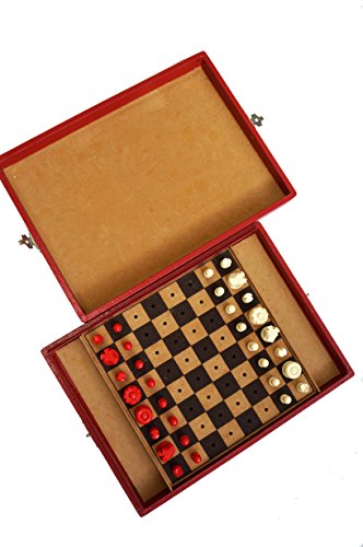 Vintage Early 20th Century Travel Chess Board Game In Clasp Closing Box …