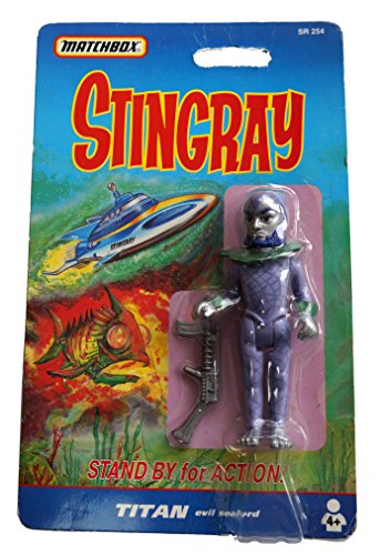 Vintage Matchbox 1992 Gerry Andersons Stingray Titan Evil Sealord Action Figure - Brand New Factory Sealed Shop Stock Room Find