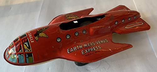 Vintage 1953 The Eagle Comics Dan Dare - SS Eagle - Earth - Mars - Venus Express Tin Plate Rocket Ship With Friction Motor …