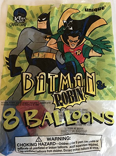 Vintage 1997 Batman & Robin Carnival Capers 8 x Balloons Pack - New In Pack - Shop Stock Room Find …