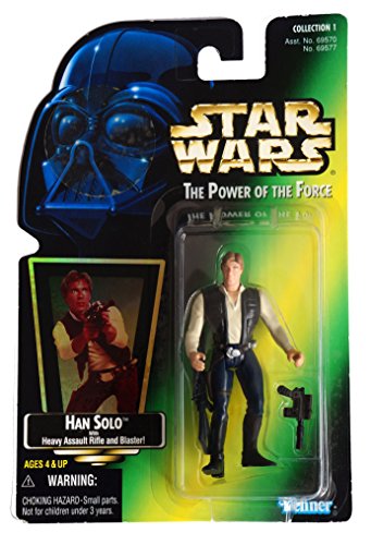 Star Wars Power of the Force figures POTF Hologram Holo Green Carded KennerHan Solo (Heavy Assault Rifle and Blaster) …