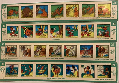 Give A Show Vintage 1962 Chad Valley Projector Slide Set of 4 Shows - Set F - Includes 28 Pictures Given 4 Complete Stories - Complete & In The Original Boxs - Very Rare …