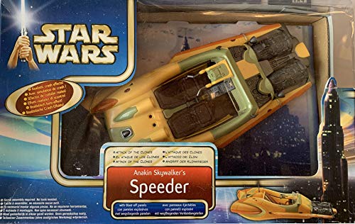 Vintage 2002 Star Wars Attack Of The Clones Anakin Skywalkers Speeder Vehicle
