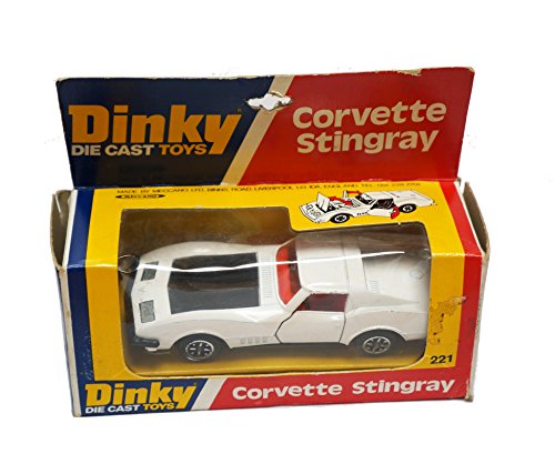 Vintage 1978 Dinky Die Cast Toys No. 221 Corvette Stingray Sports Car 1/43 Scale Replica Vehicle New In The Original Box - Shop Stock Room Find …