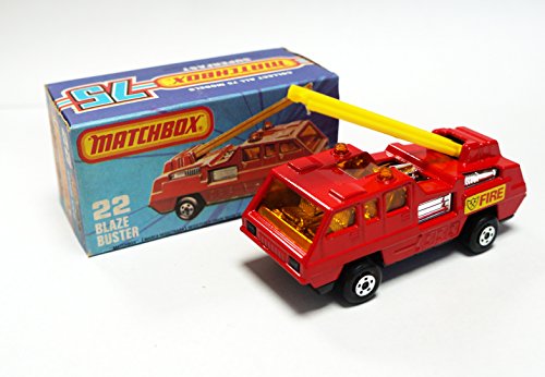 Vintage 1975 Matchbox 75 Series No. 22 Superfast Blaze Buster Fire Truck By Lesney Mint In The Original Box. Shop Stock Room Find …